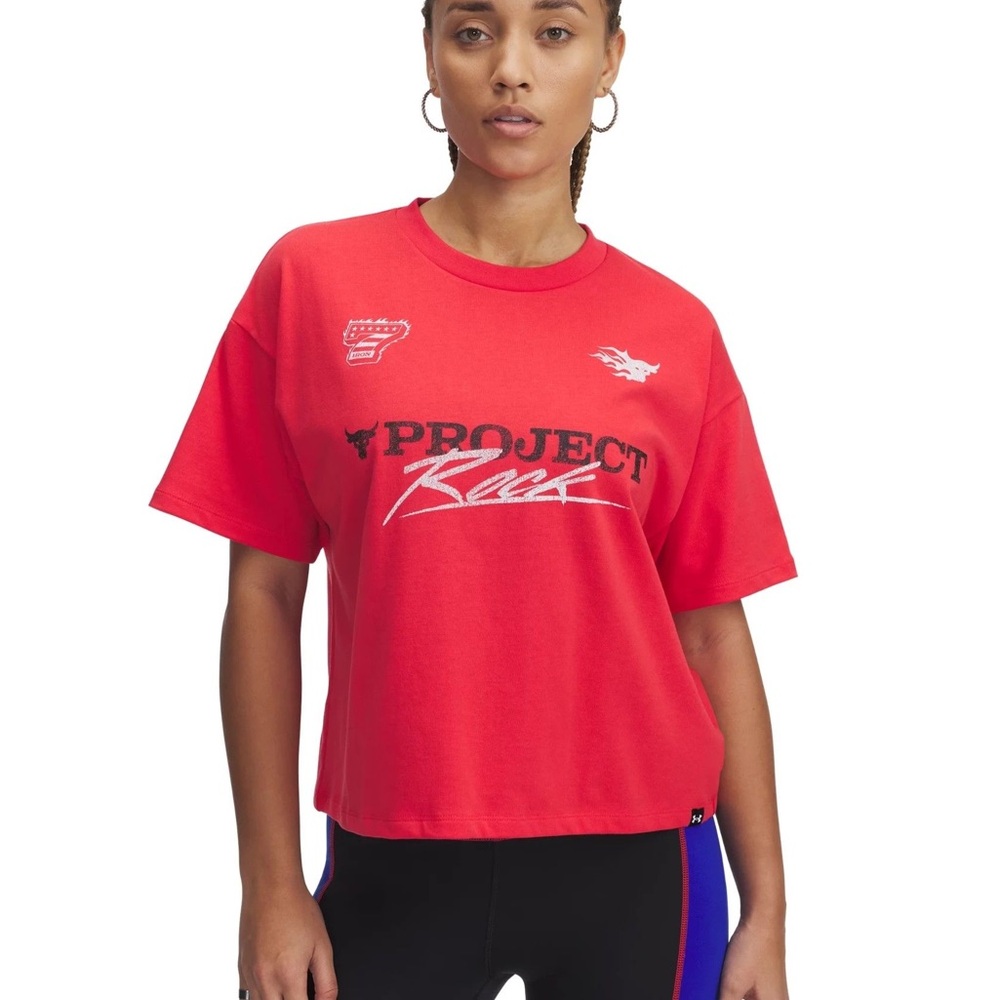 Under Armour Red‎ Project Rock Graphic Short Sleeve Tee large